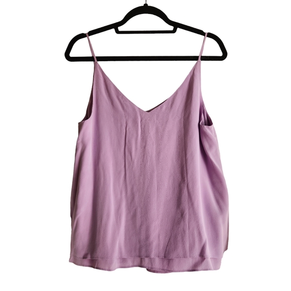 Joie Silk Split Tank Top - Light Lavender - Picture 7 of 8